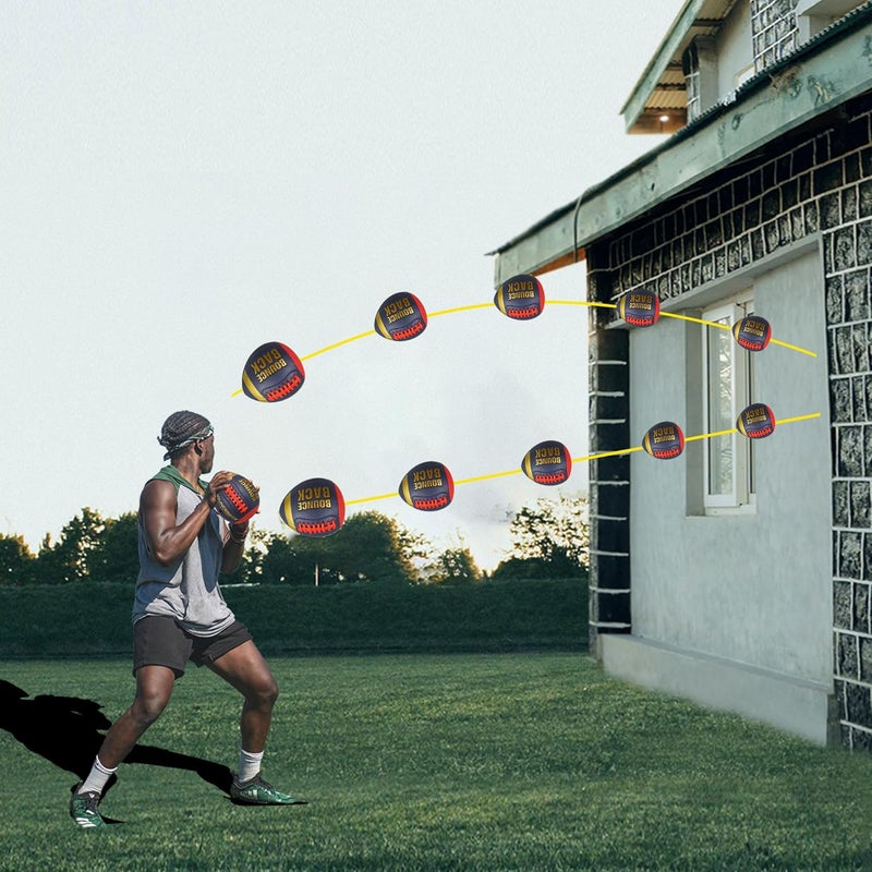 BOUNCEBACK Training Football, Youth Size & Official Size, Fatherless Football PassCatch Solo Enhancing Passing Catching(with Pump) - Image 2